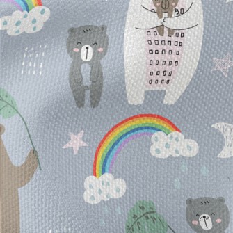 Cute Bear Family Waterproof Canvas