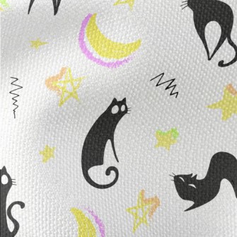 Lazy Black Cat Waterproof Canvas