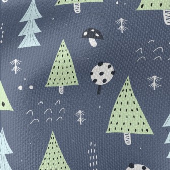 Forest Trees Mushrooms Waterproof Canvas
