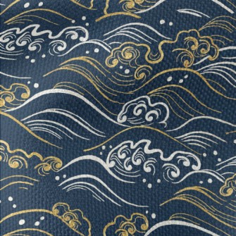 Chinese Wind Waves Waterproof Canvas