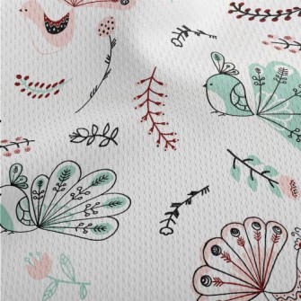 Peacock With Beautiful Tail Athletic Mesh Flat Back