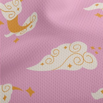 Bay Moon And Clouds Athletic Mesh Flat Back