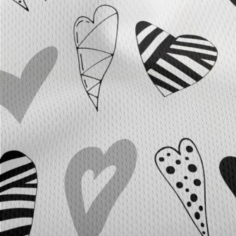 Geometric Heart Athletic Mesh Flat Back