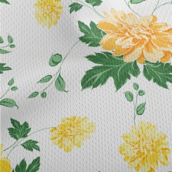 Fresh And Bright Flowers Athletic Mesh Flat Back