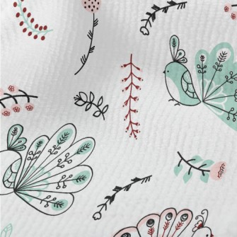 Peacock With Beautiful Tail Terry