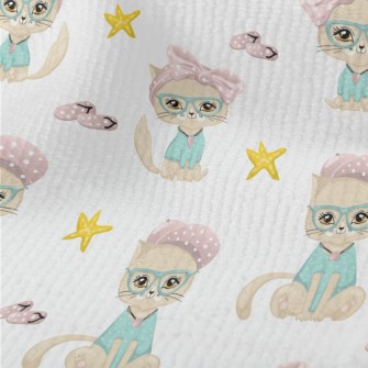 Beautiful Cat With Bow Glasses Terry