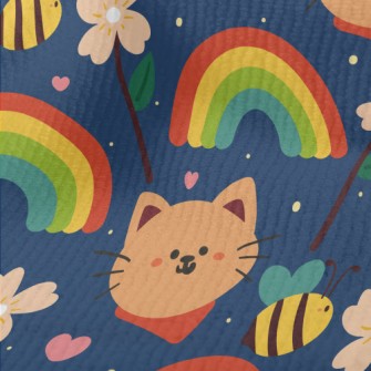 Rainbow Scarf Kitten Terry