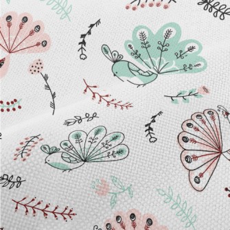 Peacock With Beautiful Tail Performance Linen