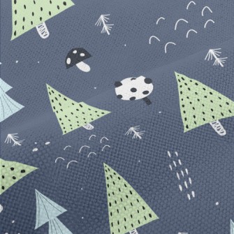Forest Trees Mushrooms Performance Linen