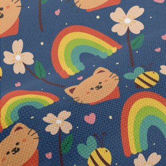 Rainbow Scarf Kitten Performance Linen