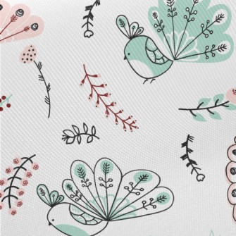 Peacock With Beautiful Tail Twill