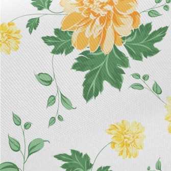 Fresh And Bright Flowers Twill