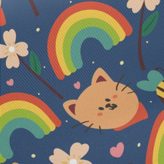Rainbow Scarf Kitten Twill