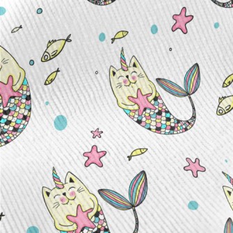 Colorful Cat Mermaid Standard Corduroy