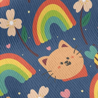 Rainbow Scarf Kitten Standard Corduroy