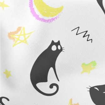 Lazy Black Cat Stretch Ponte