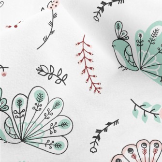 Peacock With Beautiful Tail Micro Fleece