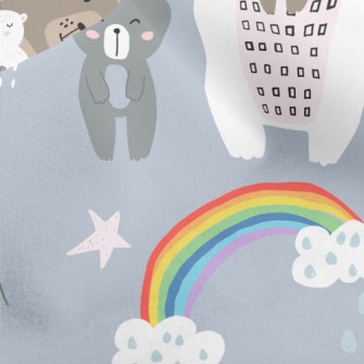 Cute Bear Family Micro Fleece