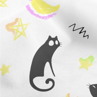 Lazy Black Cat Micro Fleece