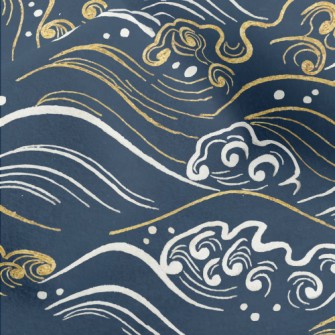 Chinese Wind Waves Micro Fleece