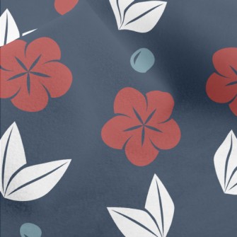 Japanese Classical Flowers Micro Fleece