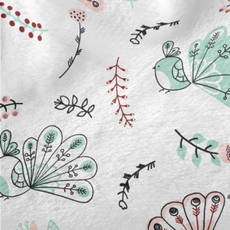 Peacock With Beautiful Tail Minky