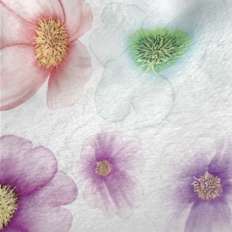 Beautiful Dazzling Flowers Minky