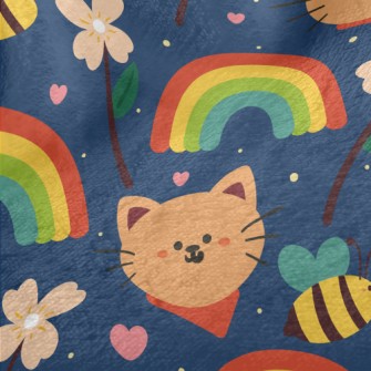 Rainbow Scarf Kitten Minky