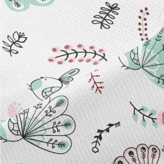 Peacock With Beautiful Tail Piqué