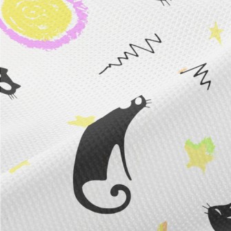 Lazy Black Cat Piqué