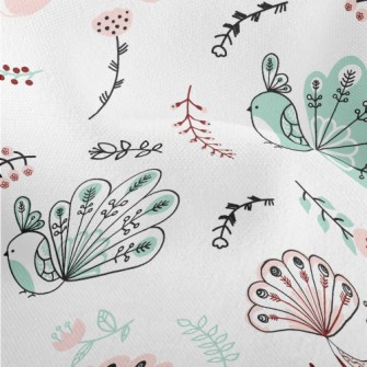 Peacock With Beautiful Tail Lightweight Performance Linen