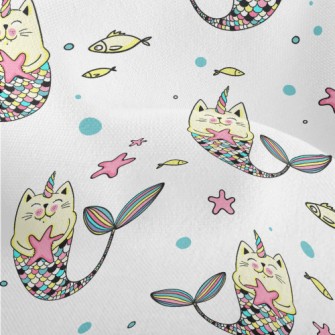 Colorful Cat Mermaid Lightweight Performance Linen