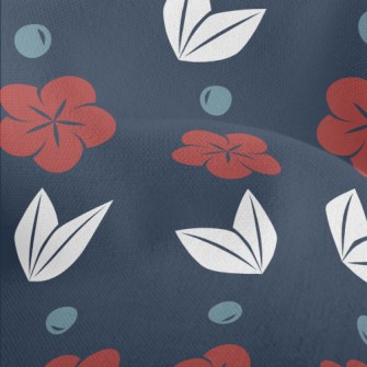 Japanese Classical Flowers Lightweight Performance Linen