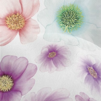 Beautiful Dazzling Flowers Lightweight Performance Linen