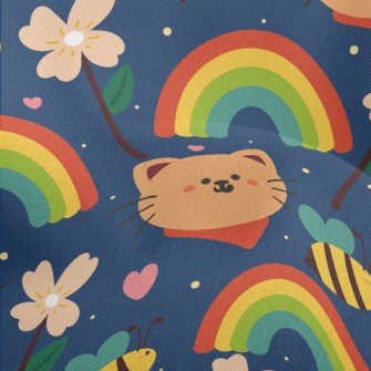 Rainbow Scarf Kitten Lightweight Performance Linen