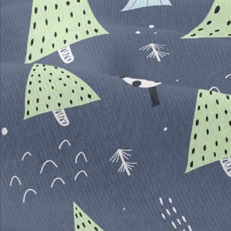 Forest Trees Mushrooms Modern Jersey