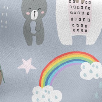 Cute Bear Family Jersey Backed Fleece