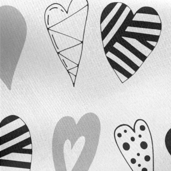 Geometric Heart Jersey Backed Fleece