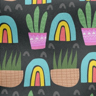 Healing Potted Rainbow Jersey Backed Fleece