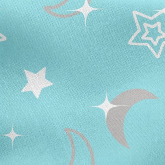 Shining Stars And Moon Jersey Backed Fleece