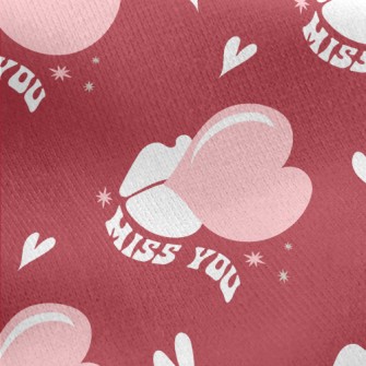 Miss You Love Jersey Backed Fleece