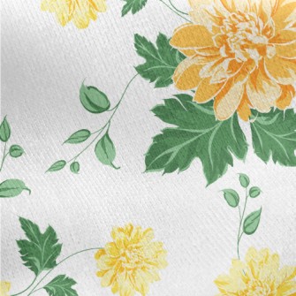 Fresh And Bright Flowers Jersey Backed Fleece
