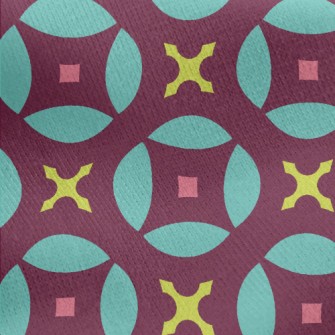 Circle Rhombus Collection Jersey Backed Fleece