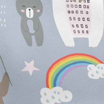 Cute Bear Family Pongee