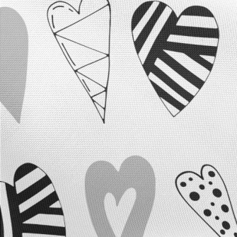 Geometric Heart Pongee