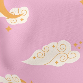Bay Moon And Clouds Lightweight Cotton Poplin