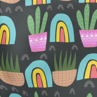 Healing Potted Rainbow Lightweight Cotton Poplin