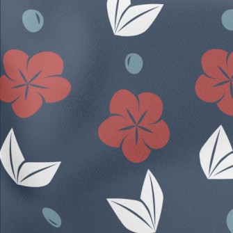 Japanese Classical Flowers Lightweight Cotton Poplin