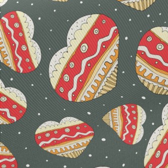 Art Painted Love Heart Midweight Cotton Poplin