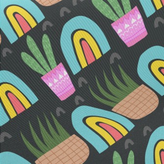 Healing Potted Rainbow Midweight Cotton Poplin